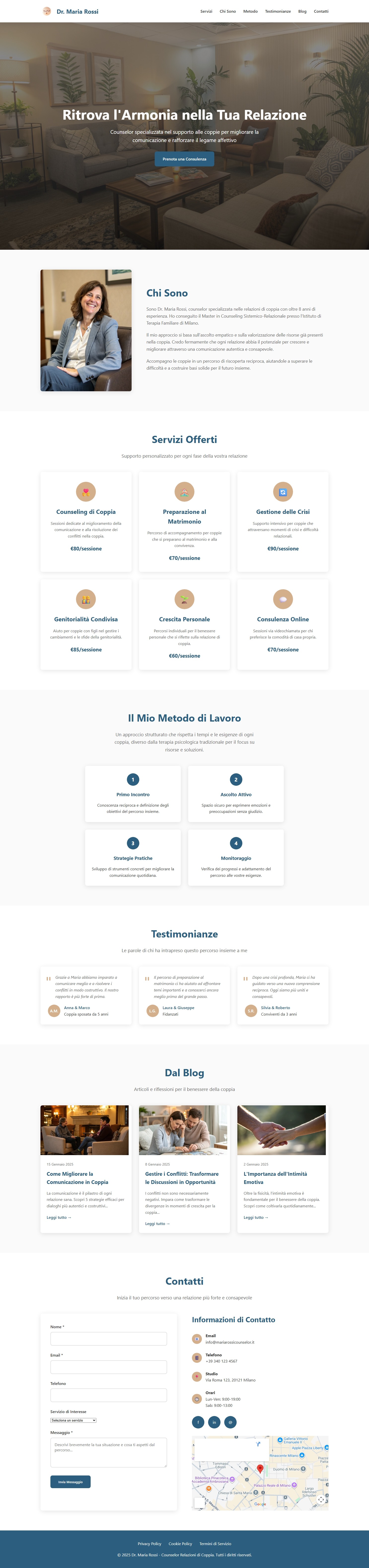 Screenshot di Counselor - Sito web Template One page